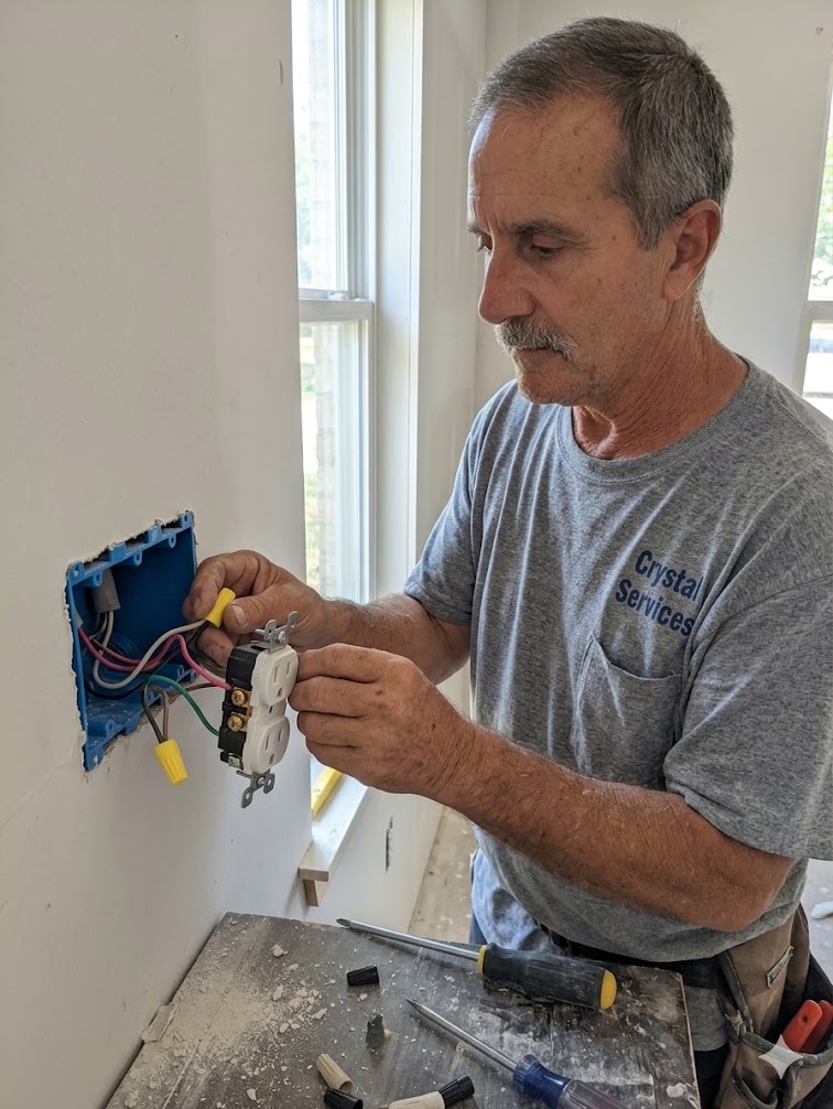Technician at a service call